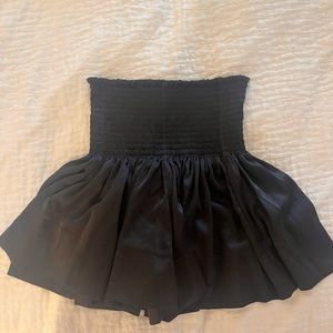 natural life black mini skirt with built in shorts, worn- great condition